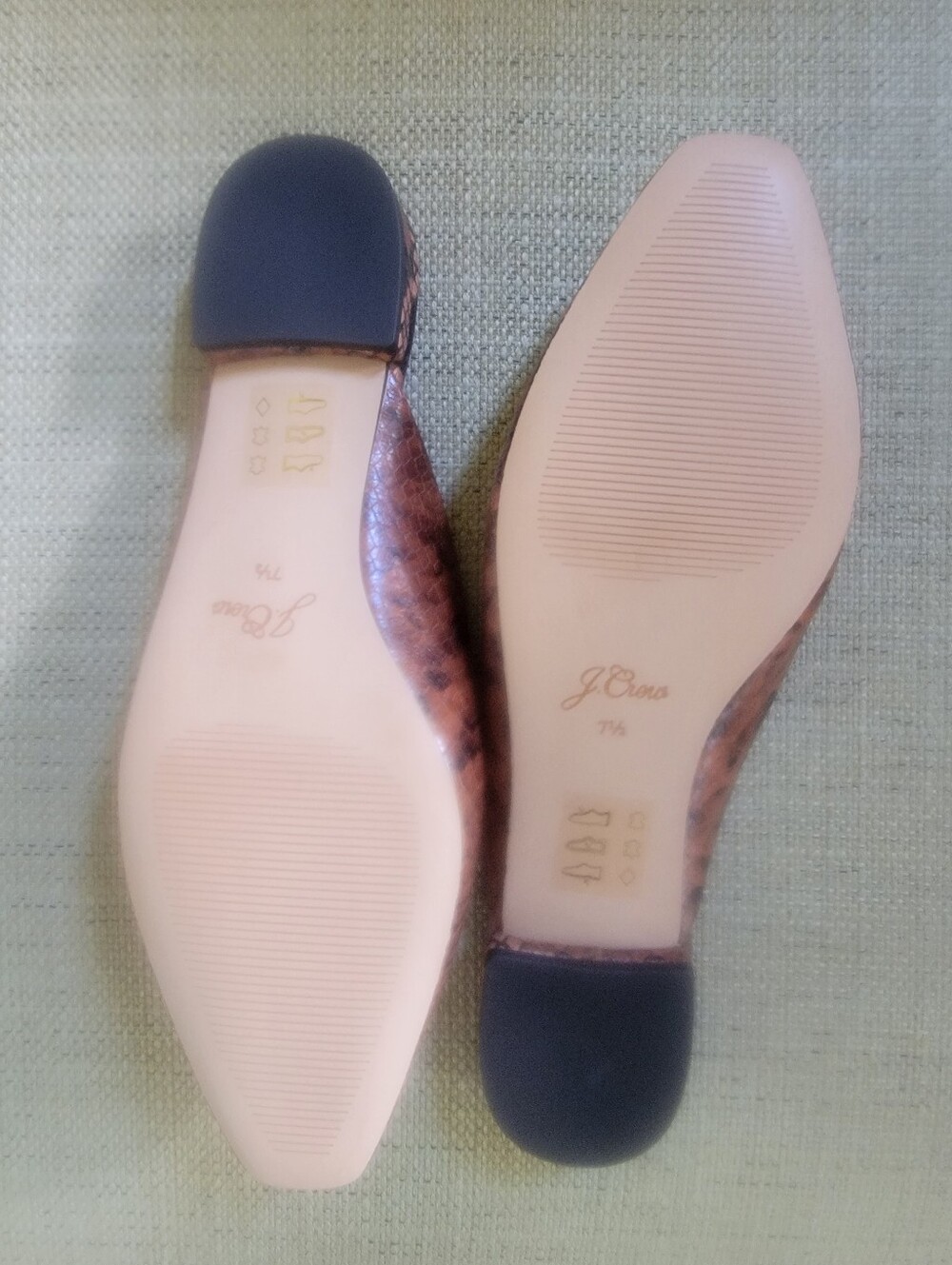 NEVER WORN J. Crew Brown Snakeskin-Print Slip-On Mules - Picture 2 of 6